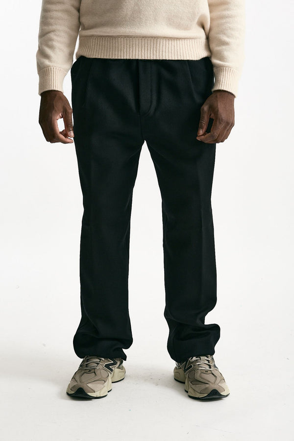 Pantalone in lana ferma nero uomo Laneus