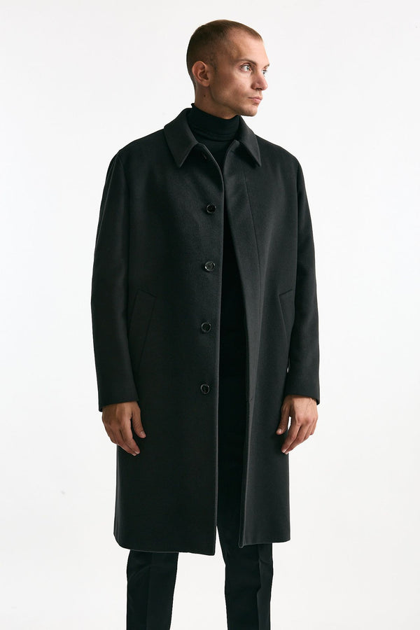 Cappotto monopetto grigio cashmere e lana uomo Lardini