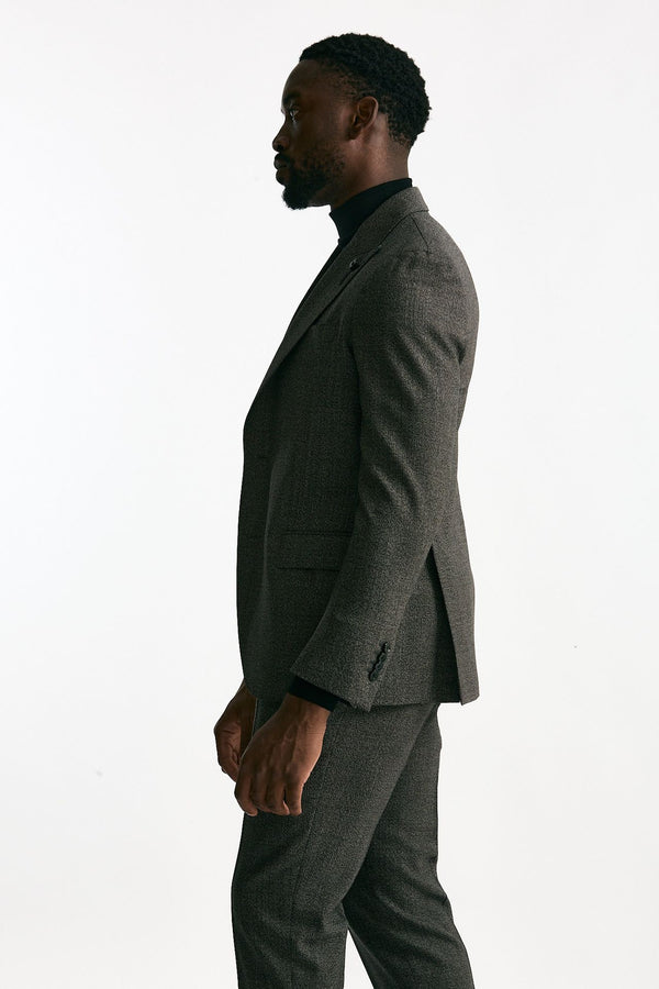 Abito monopetto in lana micro fantasia uomo Lardini