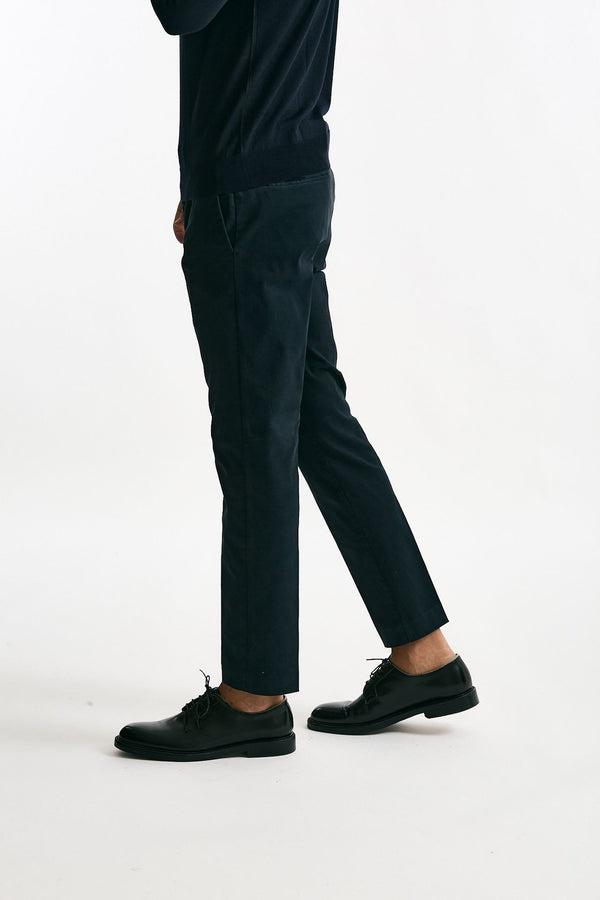 Pantalone EDGE-DIECI in cotone stretch blu uomo Pt torino
