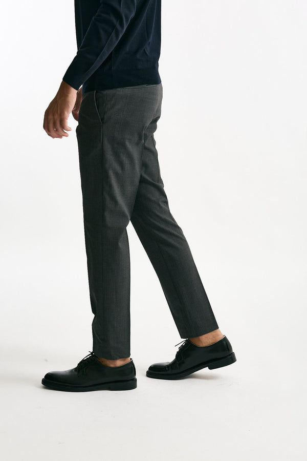 Pantalone EDGE- DIECI in lana stretch grigio uomo Pt torino