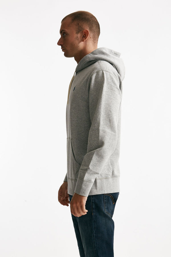 felpa con cappuccio in cotone grigio uomo Polo ralph lauren