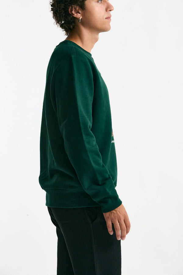 Felpa girocollo in misto cotone verdone uomo Polo ralph lauren