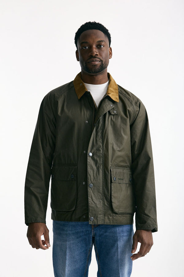 Giacca MODERN BEDALE WAX in cotone cerato verde uomo Barbour