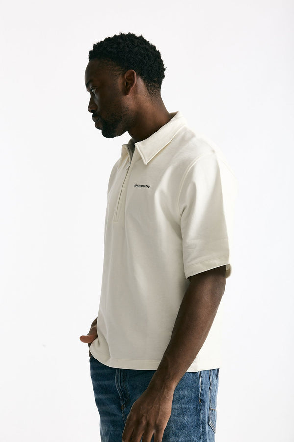 Felpa in cotone mezza manica bianco uomo Department five