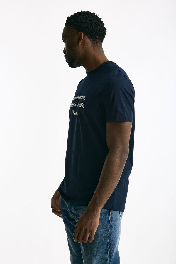T-shirt girocollo in cotone blu uomo Department five