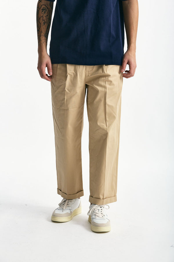 Pantalone in cotone beige uomo Drôle de monsieur