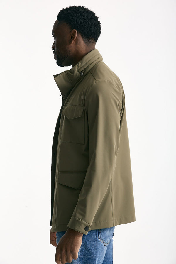 Field jacket in nylon stretch verde uomo Fay