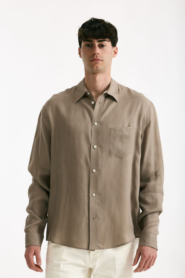 Camicia in cupro cammello uomo Grifoni