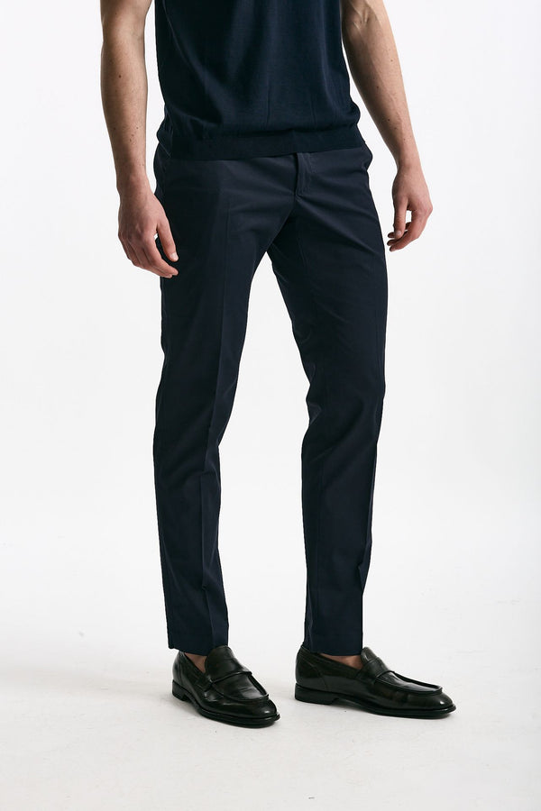 Pantalone in cotone stretch blu uomo Incotex