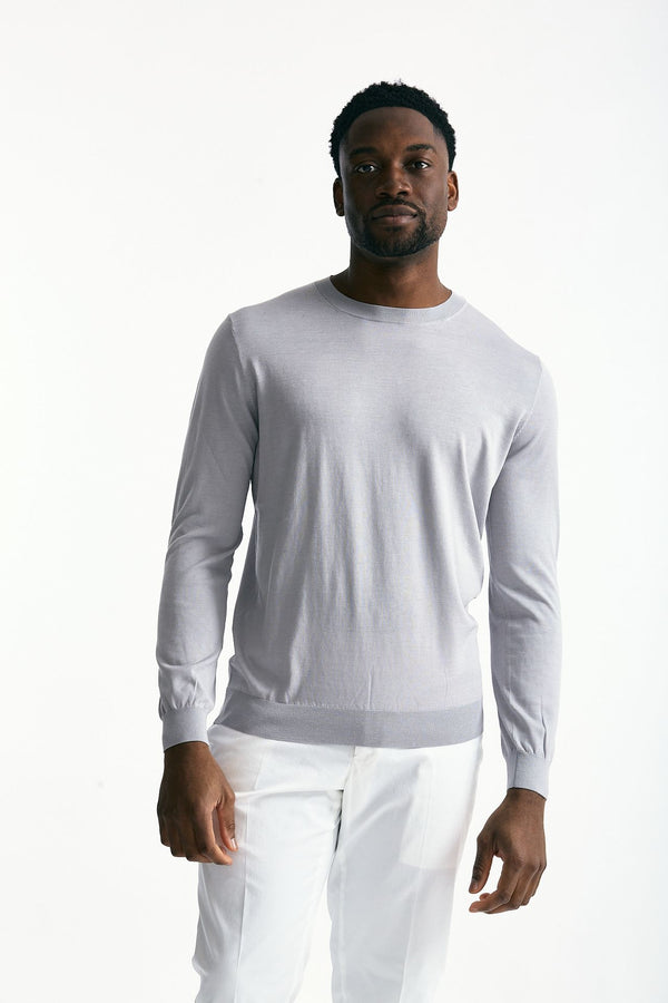 Maglia in cotone e seta ghiaccio uomo Kangra