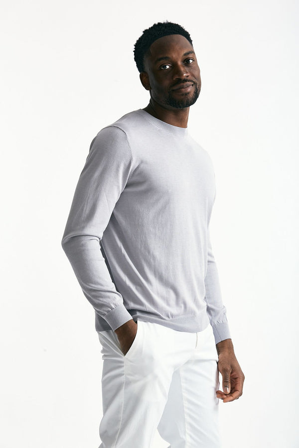 Maglia in cotone e seta ghiaccio uomo Kangra