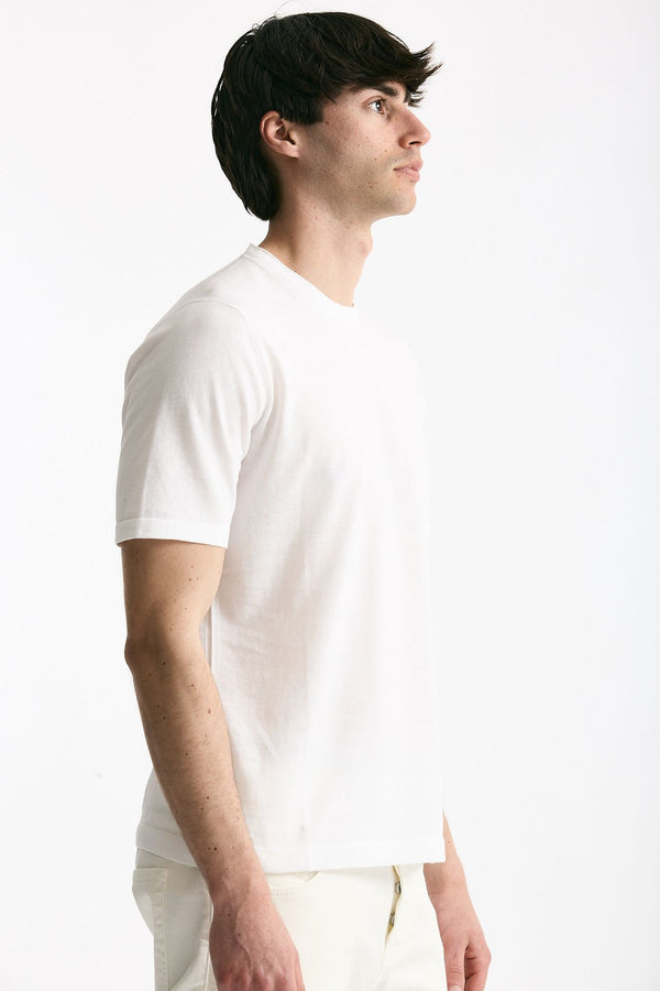 T shirt in cotone bianco uomo Kangra