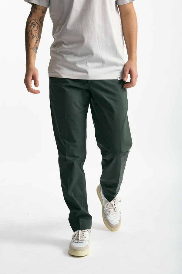 Pantalone GIOVE in cotone stretch verde uomo Nine in the morning