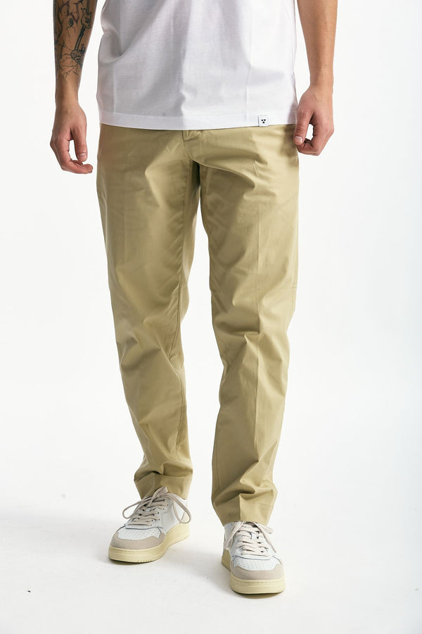 Pantalone GIOVE in cotone stretch beige uomo Nine in the morning