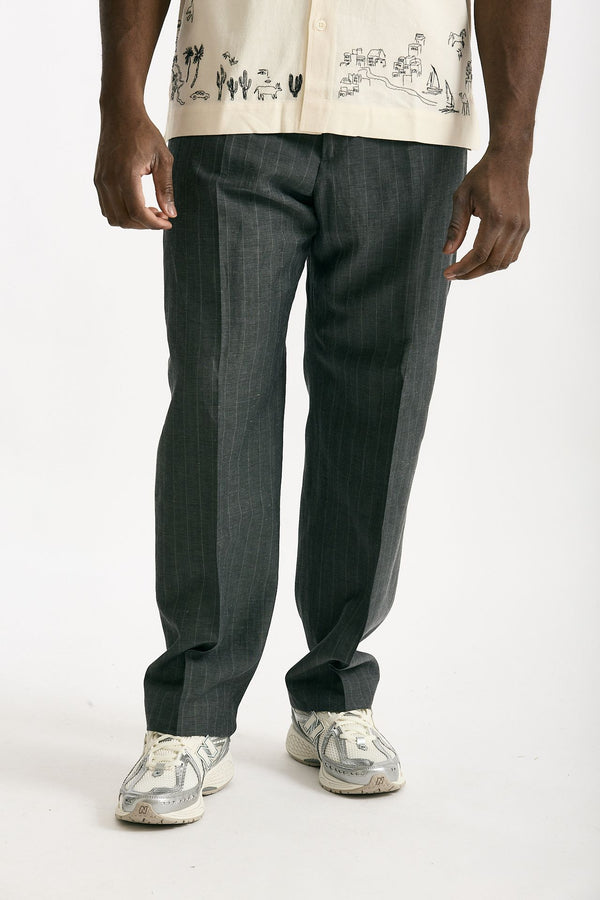 Pantalone in lana e lino Grigio gessato uomo Paul smith