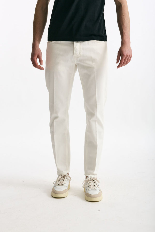 Jeans REGGAE bianco in cotone stretch uomo Pt torino