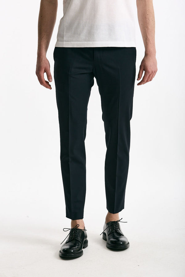 Pantalone EDGE- DIECI in lana stretch blu uomo Pt torino