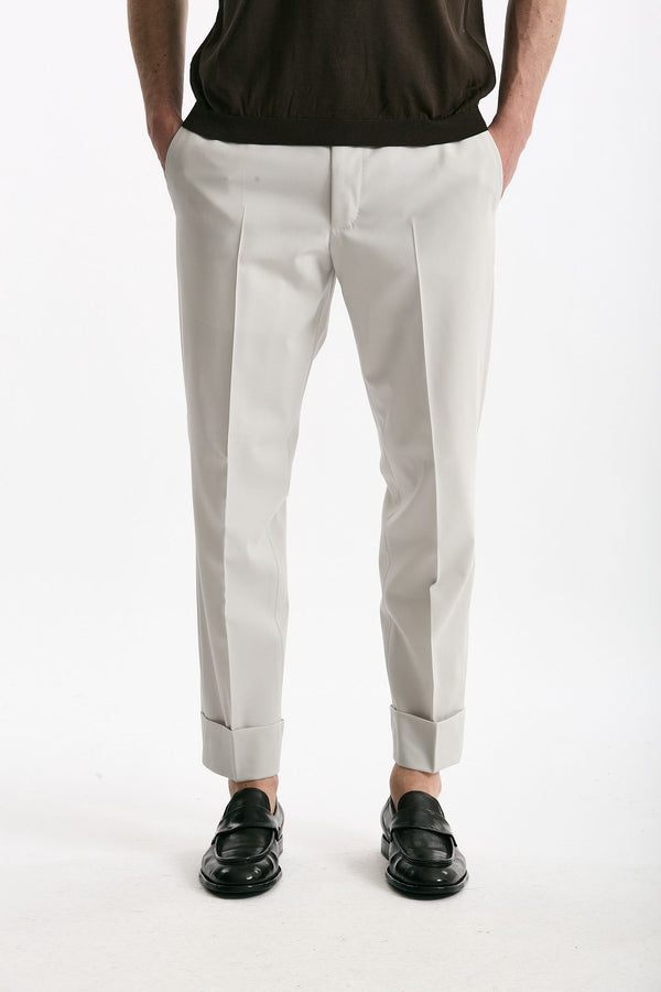 Pantalone EDGE-CLUB in lana stretch ghiaccio uomo Pt torino