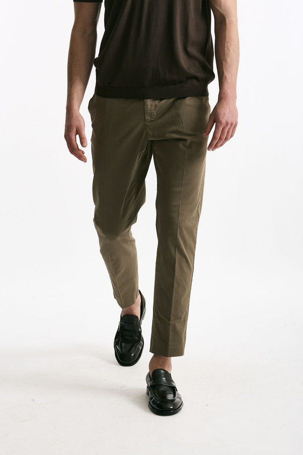 Pantalone EDGE-REBEL in cotone stretch cammello uomo Pt torino