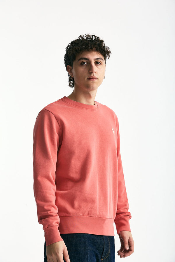 Felpa in cotone lavato corallo uomo Polo ralph lauren