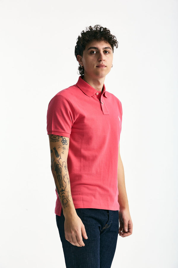 Polo Slim-Fit in cotone piquet fucsia uomo Polo ralph lauren
