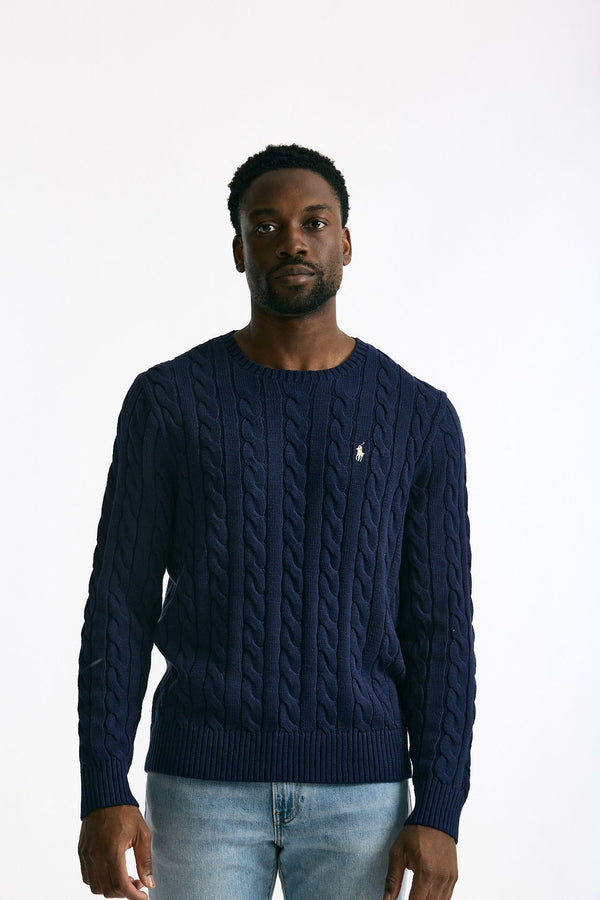 Maglia in cotone blu uomo Polo ralph lauren