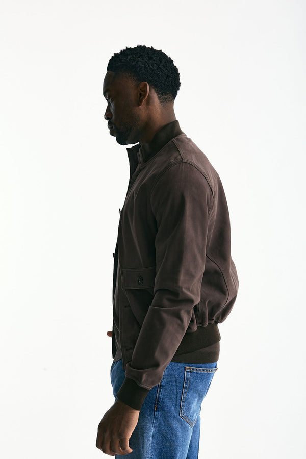 Giubbino NEW ORLEANS-SUEDE in pelle scamosciata marrone uomo Stewart