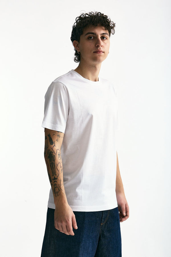 T-shirt in cotone e modale bianco uomo Woc