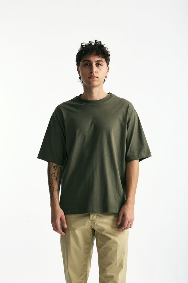 T-shirt in cotone verde uomo Woc
