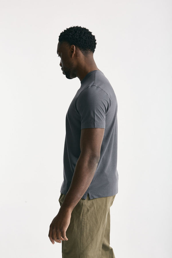 T shirt Icecotton in cotone grigio uomo Zanone
