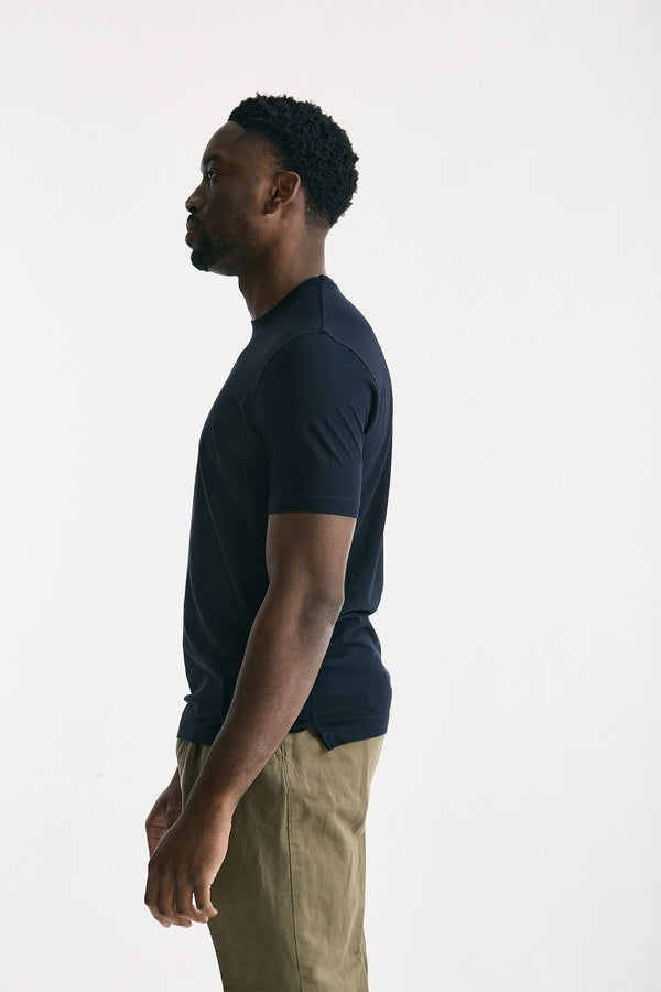 T shirt Icecotton in cotone blu uomo Zanone