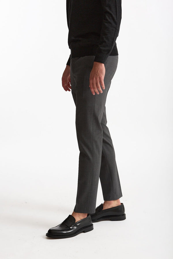 Pantalone in lana stretch EDGE- DIECI grigio uomo Pt torino