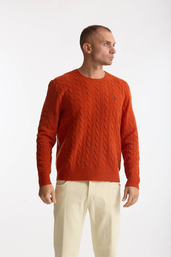 Maglia in lana e cashmere arancio uomo Polo ralph lauren