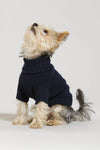 Maglia doggy in lana e cachemire blu donna Twinies - 4