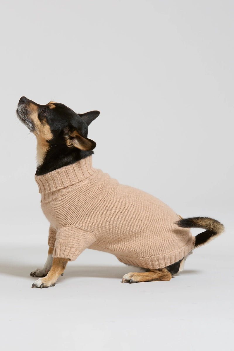 Maglia in lana e cachemire cammello donna Twinies - 3