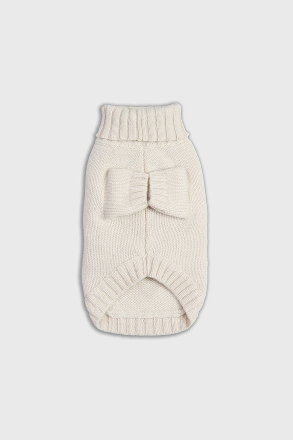 Maglia in lana e cachemire panna donna Twinies