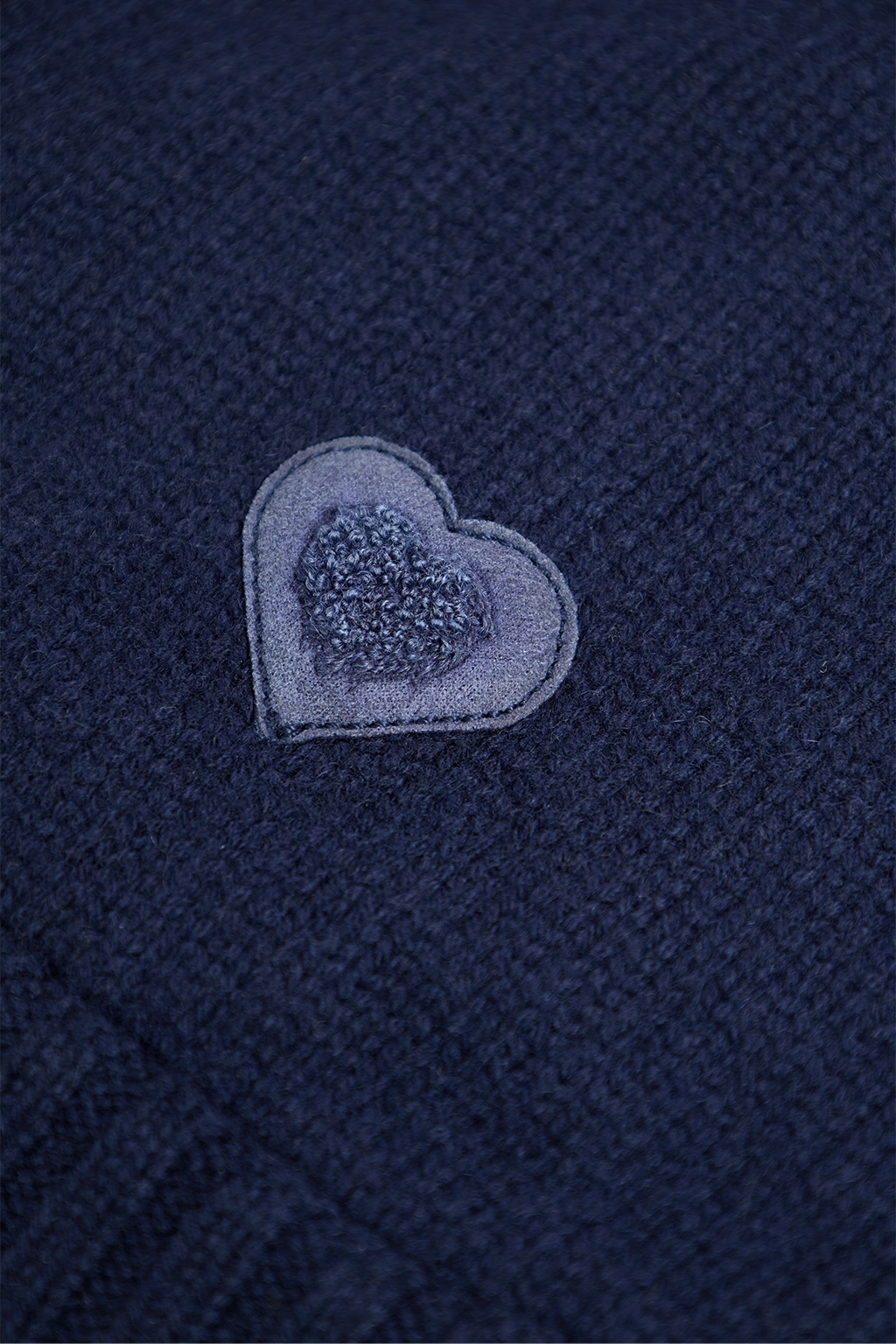 Maglia doggy in lana e cachemire blu donna Twinies - 6