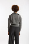 Maglia con zip grigio donna Grifoni - 4