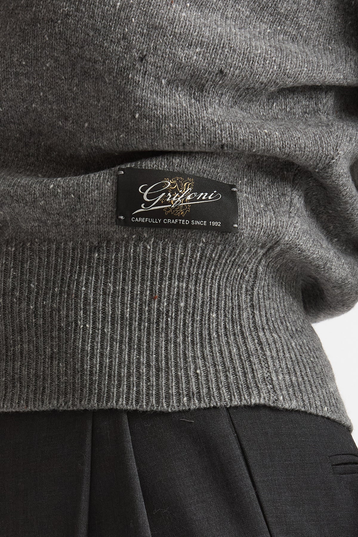 Maglia con zip grigio donna Grifoni - 5