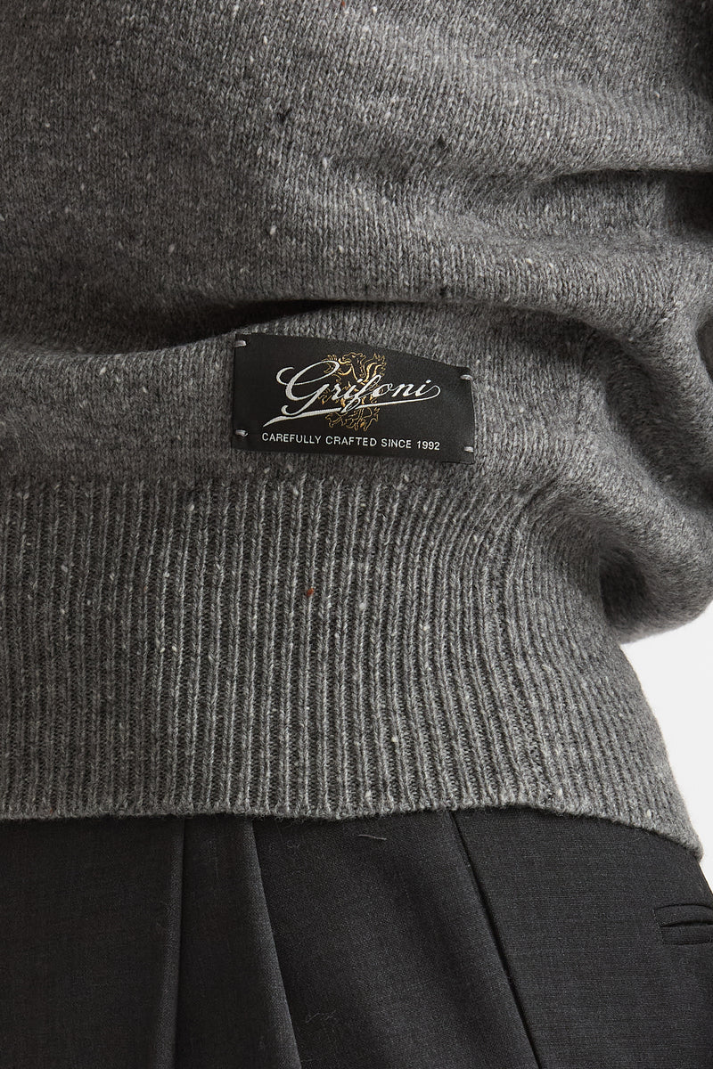 Maglia con zip grigio donna Grifoni - 5