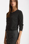 Cardigan slim in morbido cashmere grigio antracite donna Be you - 2