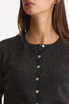 Cardigan slim in morbido cashmere grigio antracite donna Be you - 5
