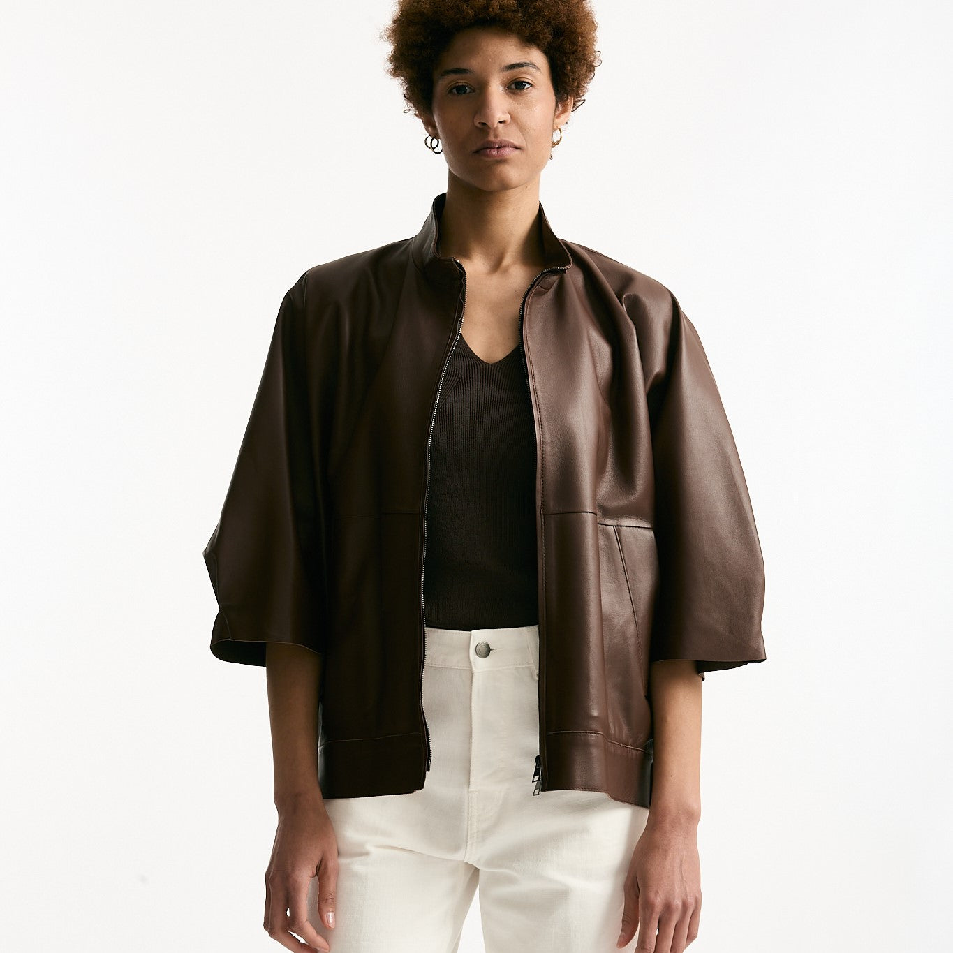 Giubbino kimono over cuoio donna Myskin - 9