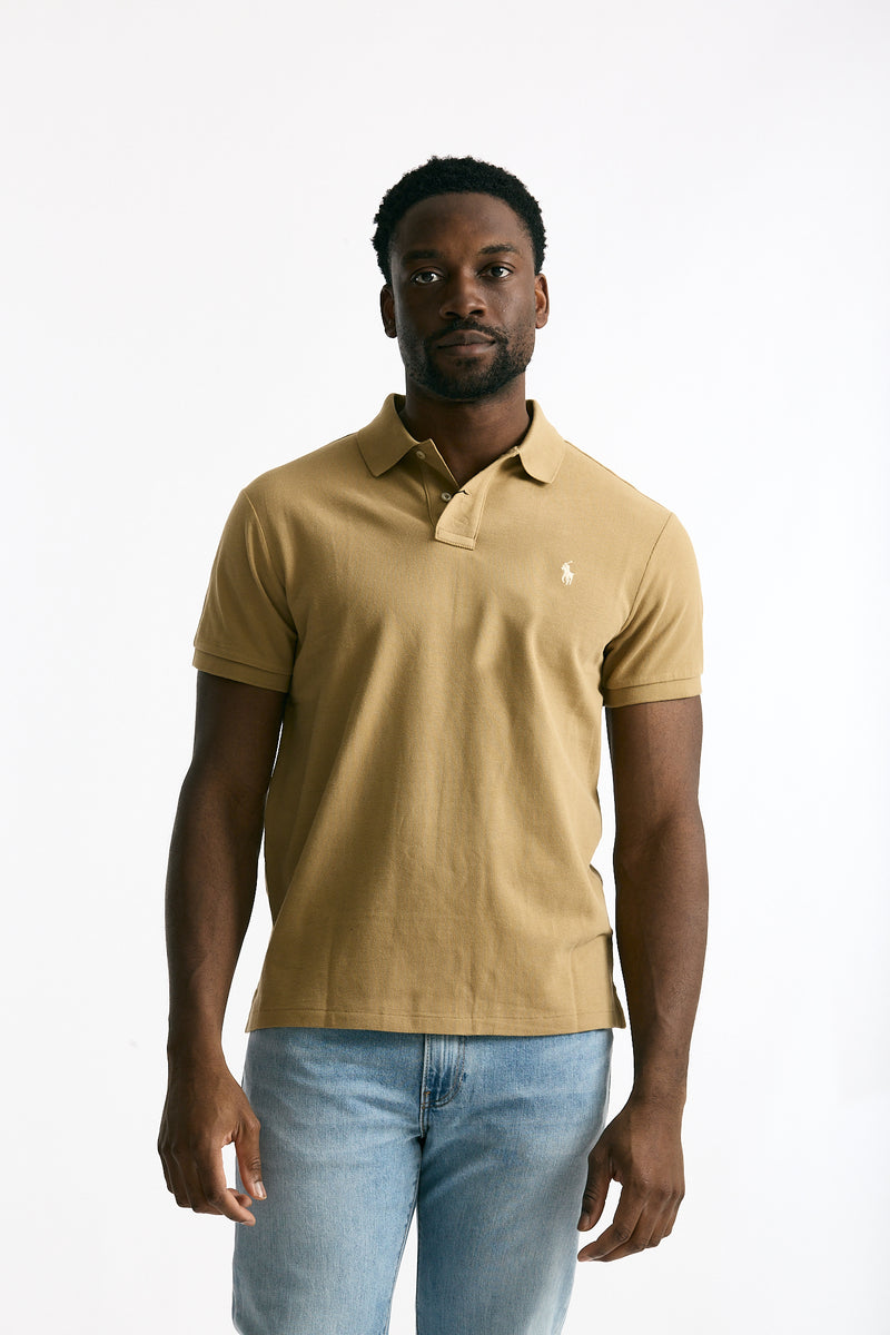 Polo in cotone piquet cammello uomo Polo ralph lauren - 2