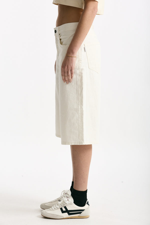 Bermuda in cotone e lino vita alta donna Haikure