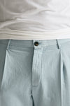 Pantalone azzurro Cotone e lino uomo Incotex - 5