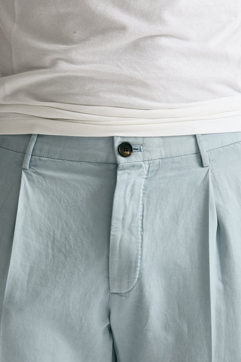 Pantalone azzurro Cotone e lino uomo Incotex - 5