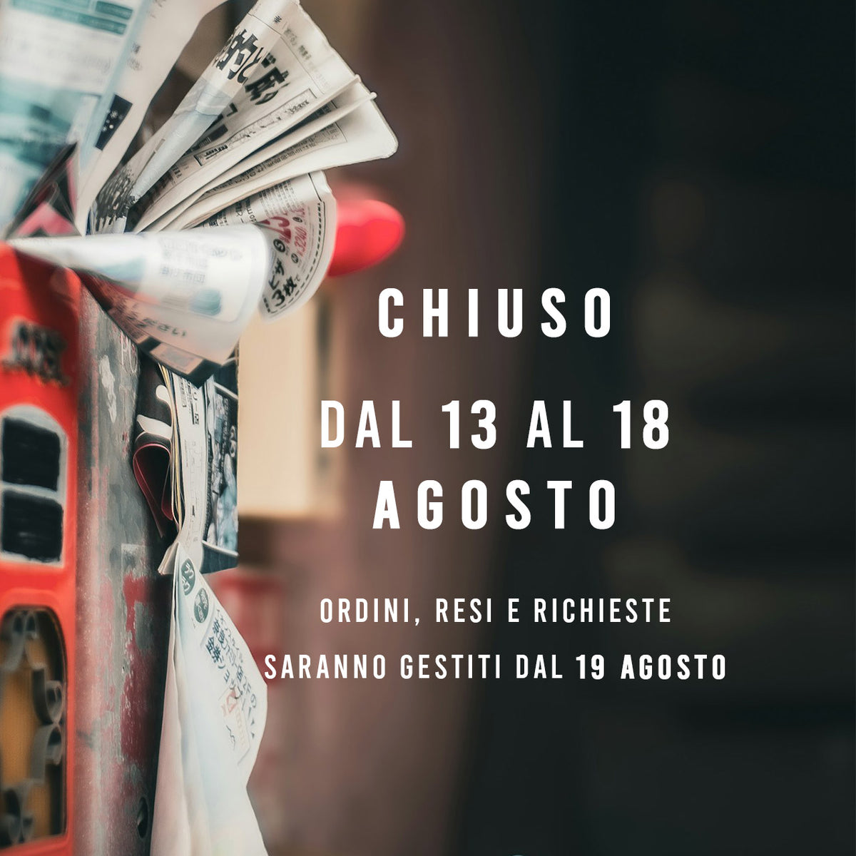 CHIUSURA ESTIVA