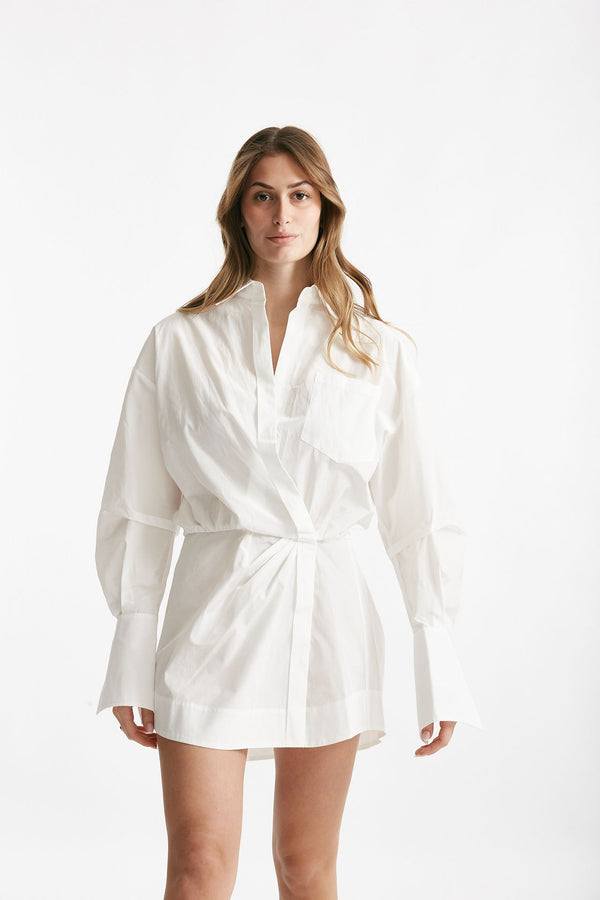 abito camicia misto cotone bianco donna The andamane